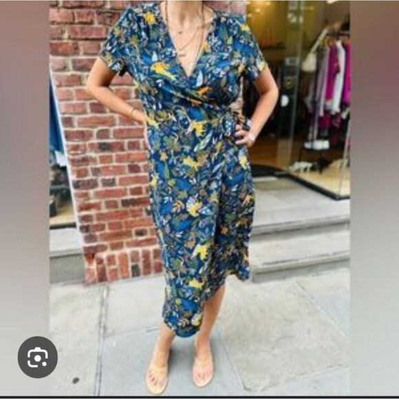 NWT J crew animal print wrap dress 6 - Picture 2 of 9